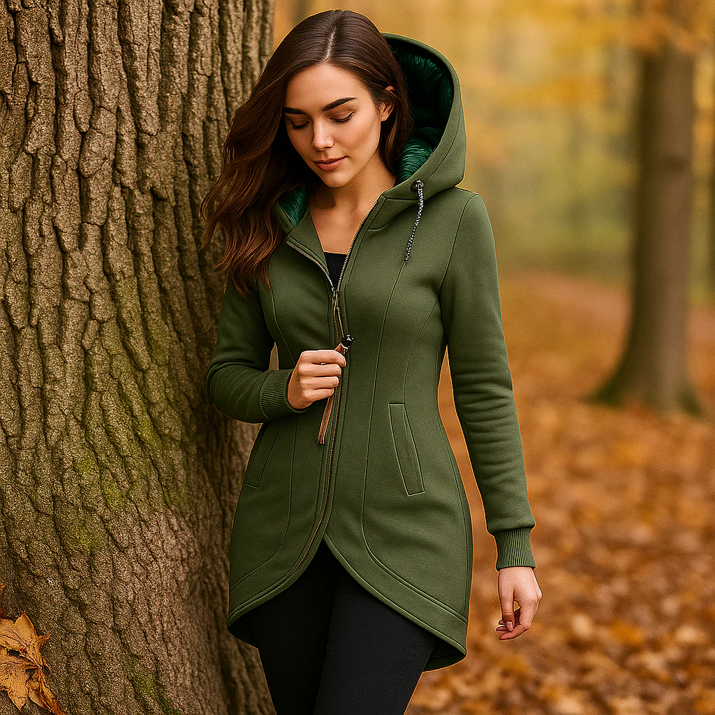Aimee – Manteau Long à Capuche Élégant - Image 2