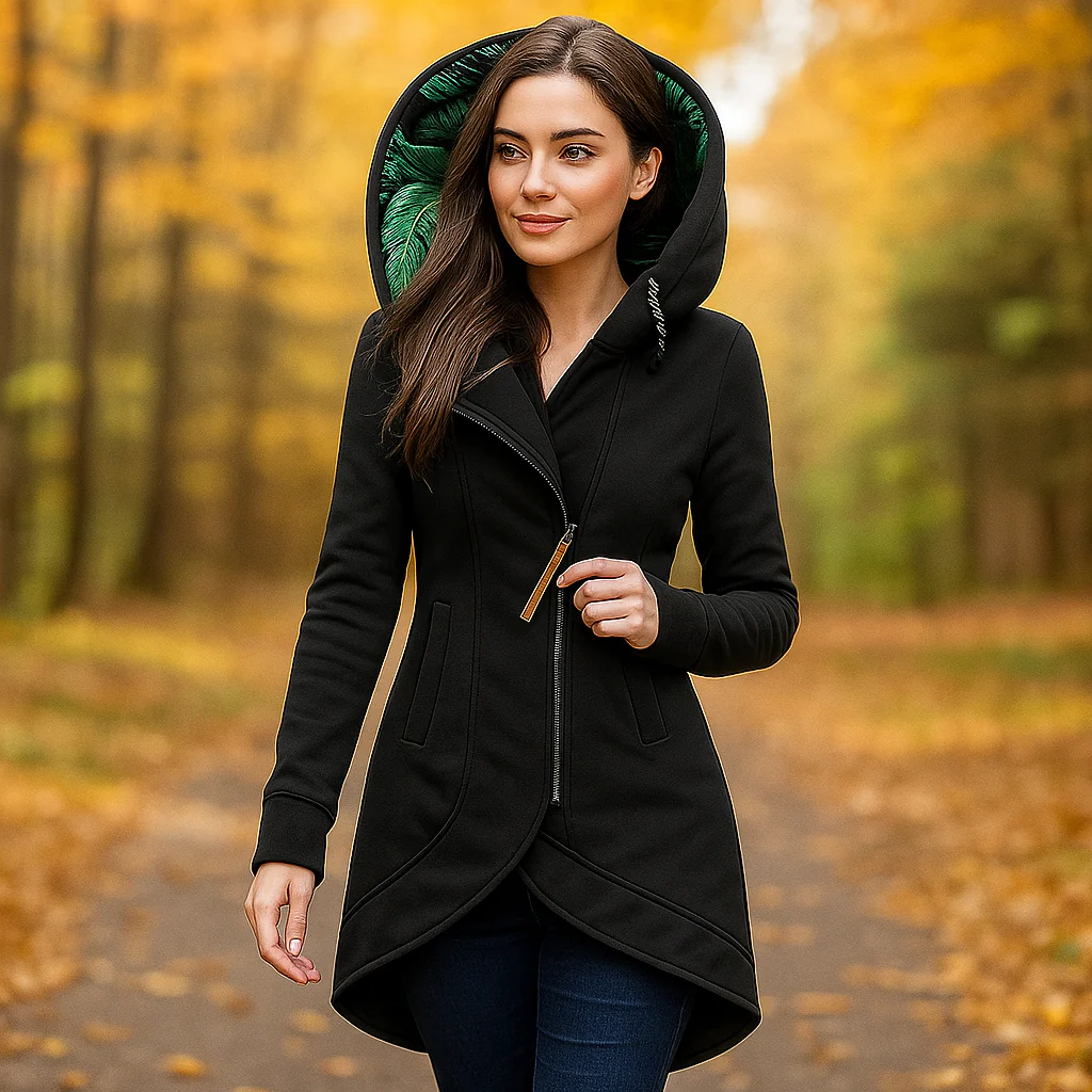 Aimee – Manteau Long à Capuche Élégant - Image 3