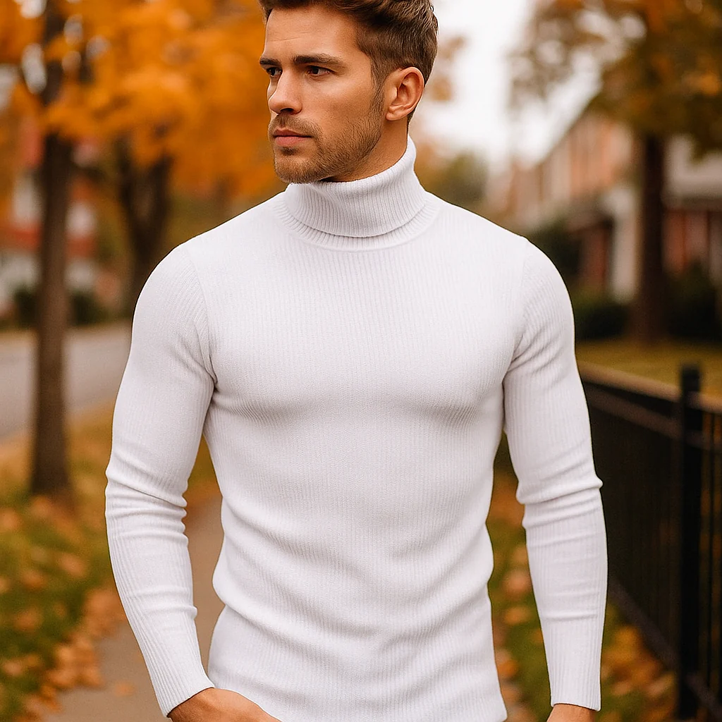 Alfard Polo - Pull en Laine Italien Élégant pour Hommes - Confort & Élégance - Image 2