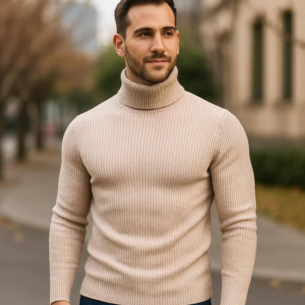 Alfard Polo - Pull en Laine Italien Élégant pour Hommes - Confort & Élégance - Image 3