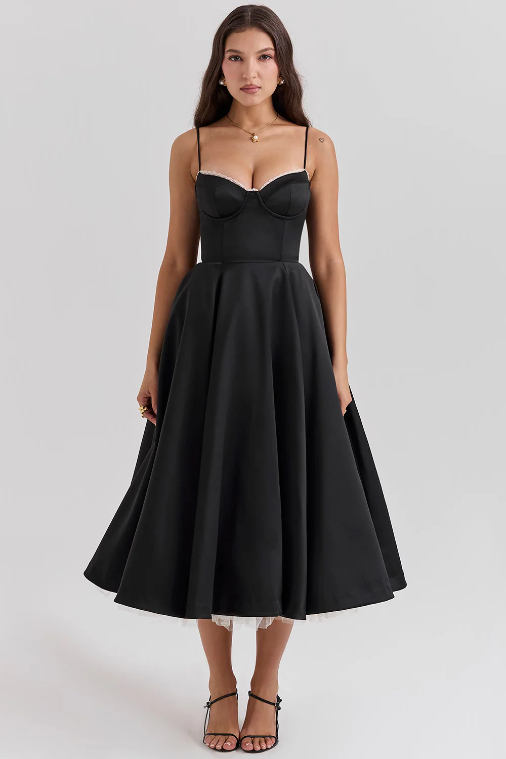 Amarielle - Robe Midi Élégante - Corset - Jupe Évasée - Robe de Bal - Image 10