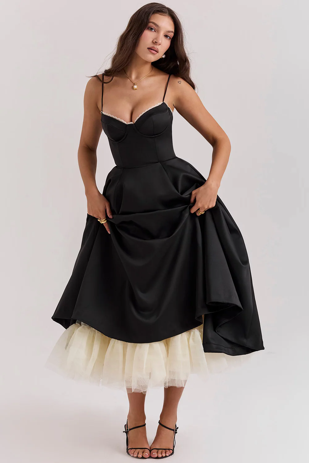 Amarielle - Robe Midi Élégante - Corset - Jupe Évasée - Robe de Bal - Image 11