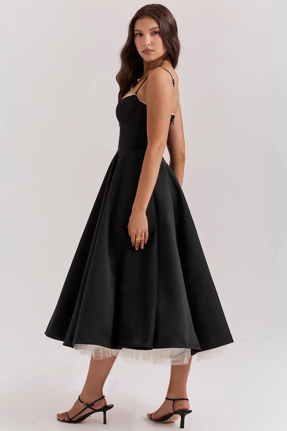 Amarielle - Robe Midi Élégante - Corset - Jupe Évasée - Robe de Bal - Image 12