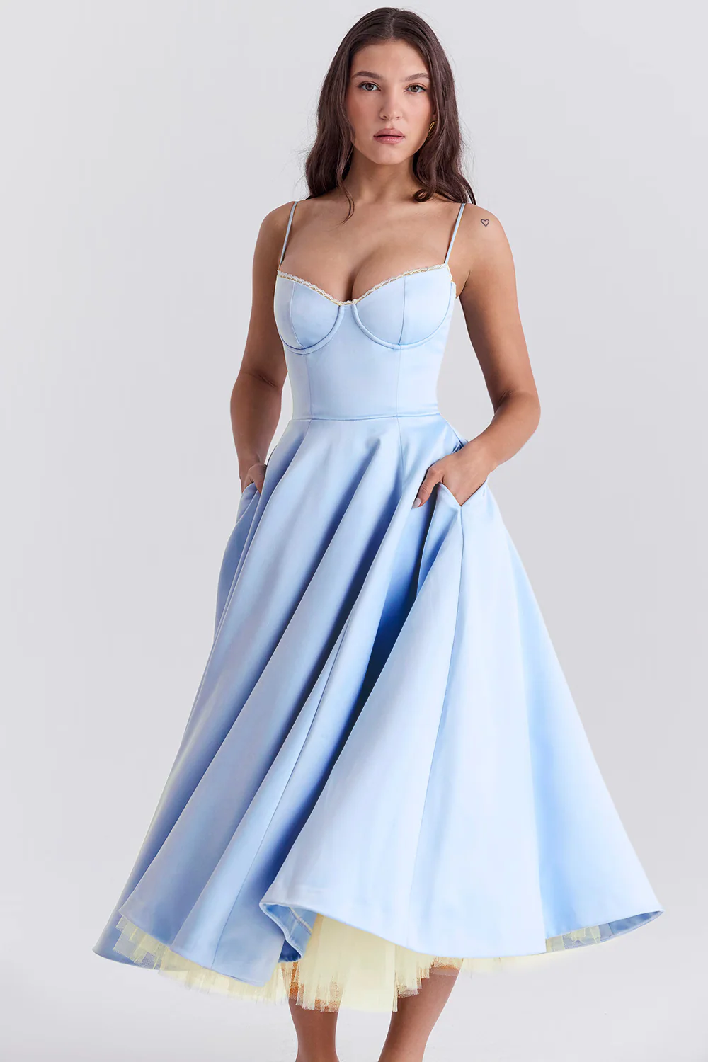 Amarielle - Robe Midi Élégante - Corset - Jupe Évasée - Robe de Bal - Image 2