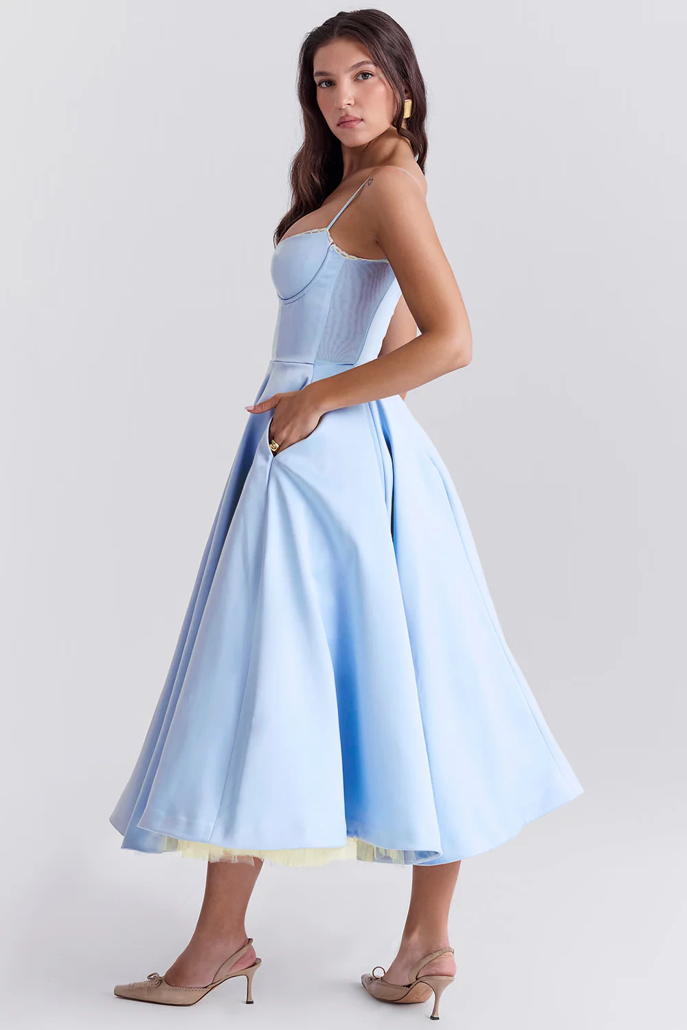 Amarielle - Robe Midi Élégante - Corset - Jupe Évasée - Robe de Bal - Image 3