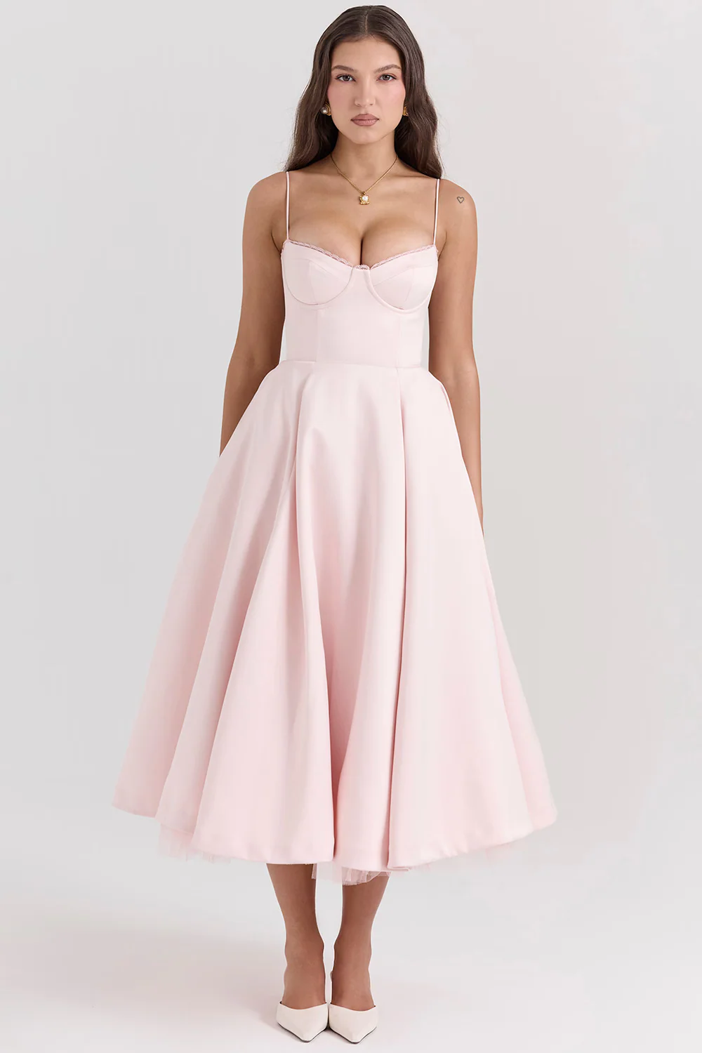Amarielle - Robe Midi Élégante - Corset - Jupe Évasée - Robe de Bal - Image 4