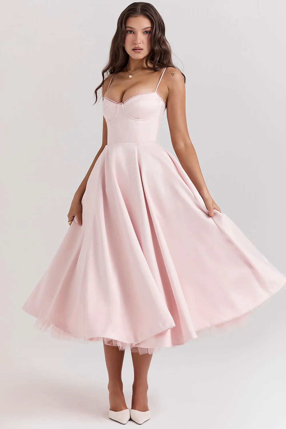 Amarielle - Robe Midi Élégante - Corset - Jupe Évasée - Robe de Bal - Image 5