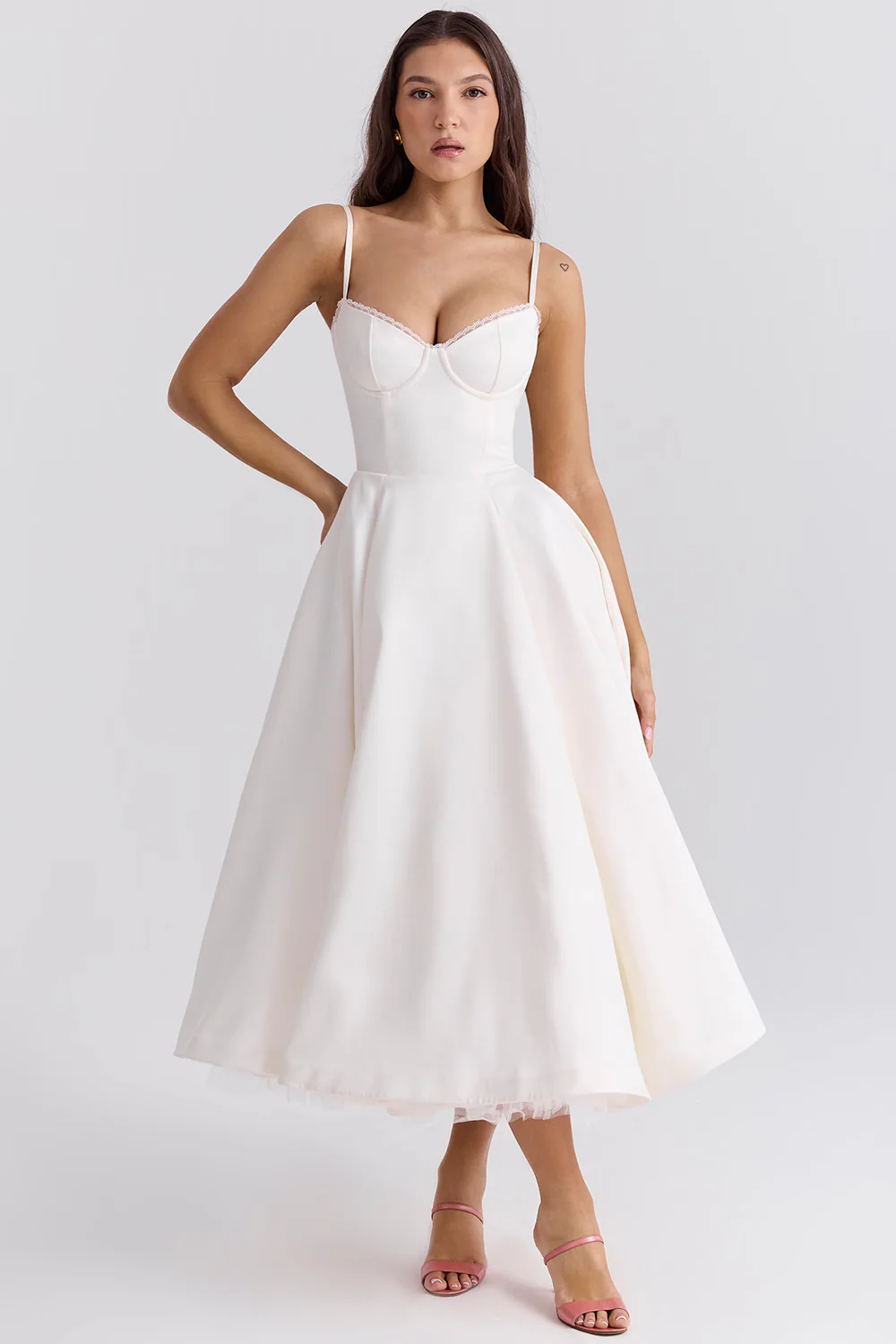 Amarielle - Robe Midi Élégante - Corset - Jupe Évasée - Robe de Bal - Image 7