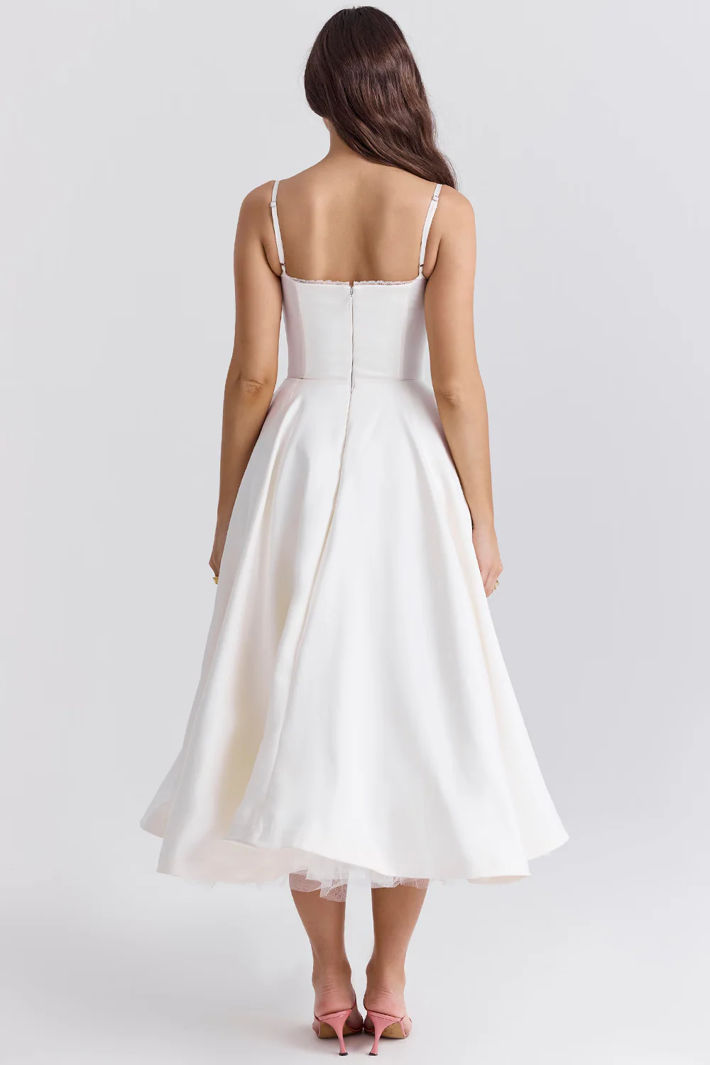 Amarielle - Robe Midi Élégante - Corset - Jupe Évasée - Robe de Bal - Image 9