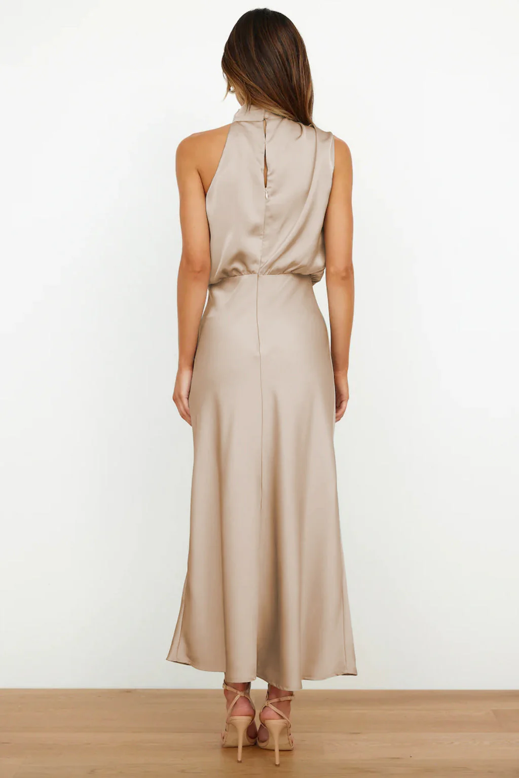Amélie - Robe de soirée satinée - Halter - Image 3