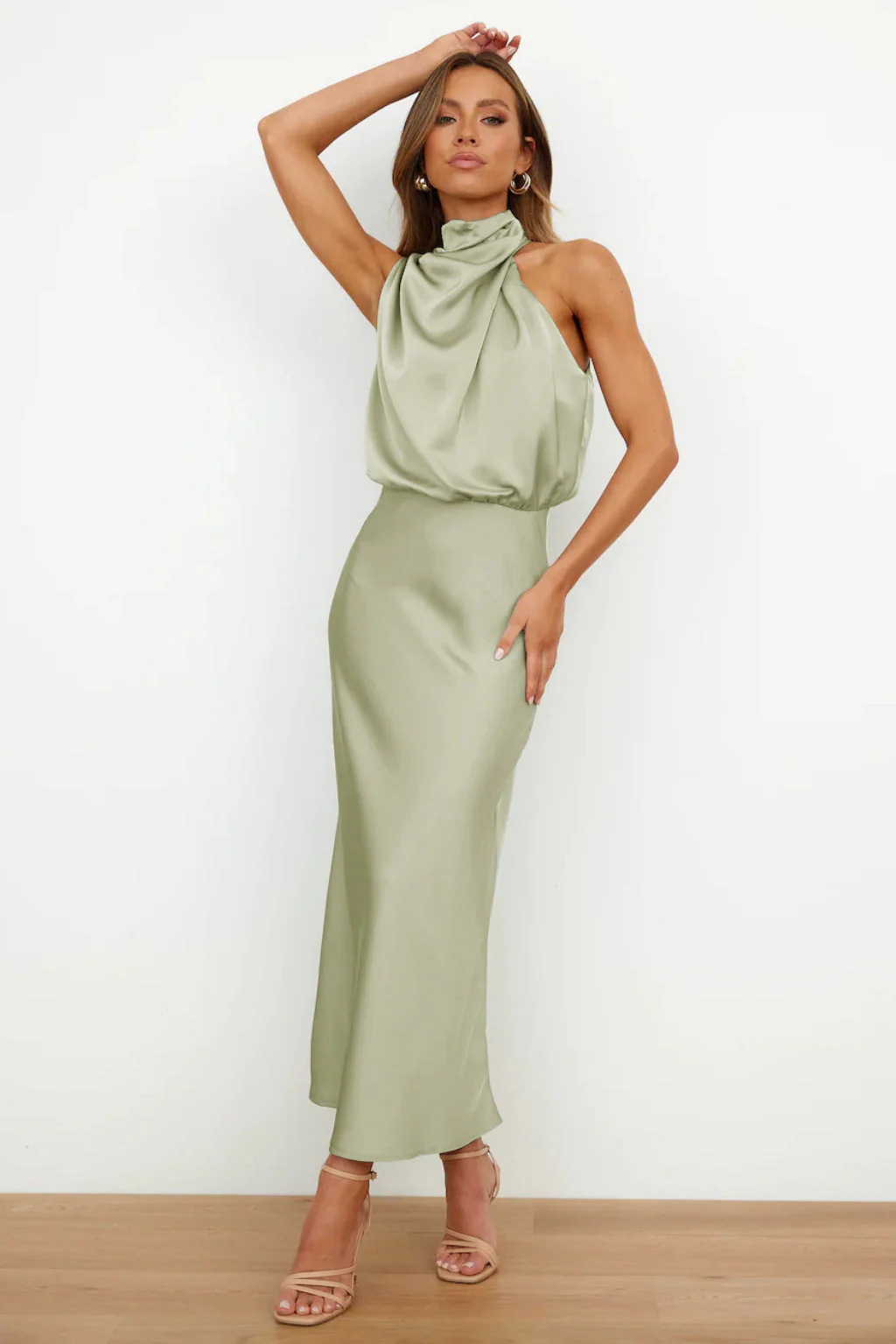 Amélie - Robe de soirée satinée - Halter - Image 4