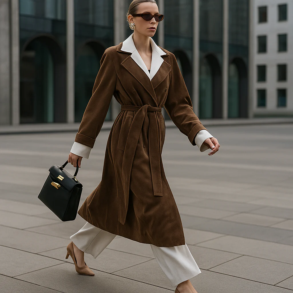 Bianca - Trench-Coat en Daim Élégant et Durable - Image 2
