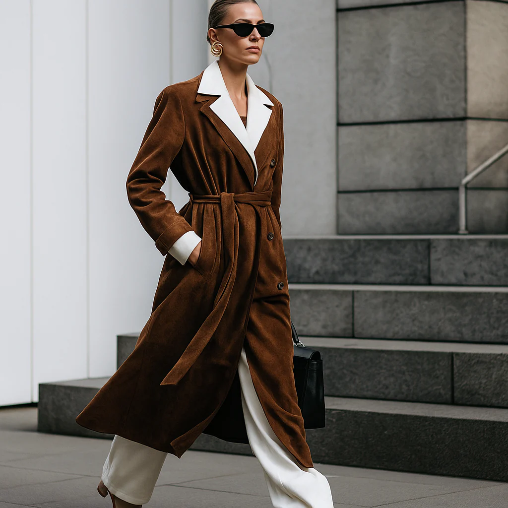 Bianca - Trench-Coat en Daim Élégant et Durable - Image 3