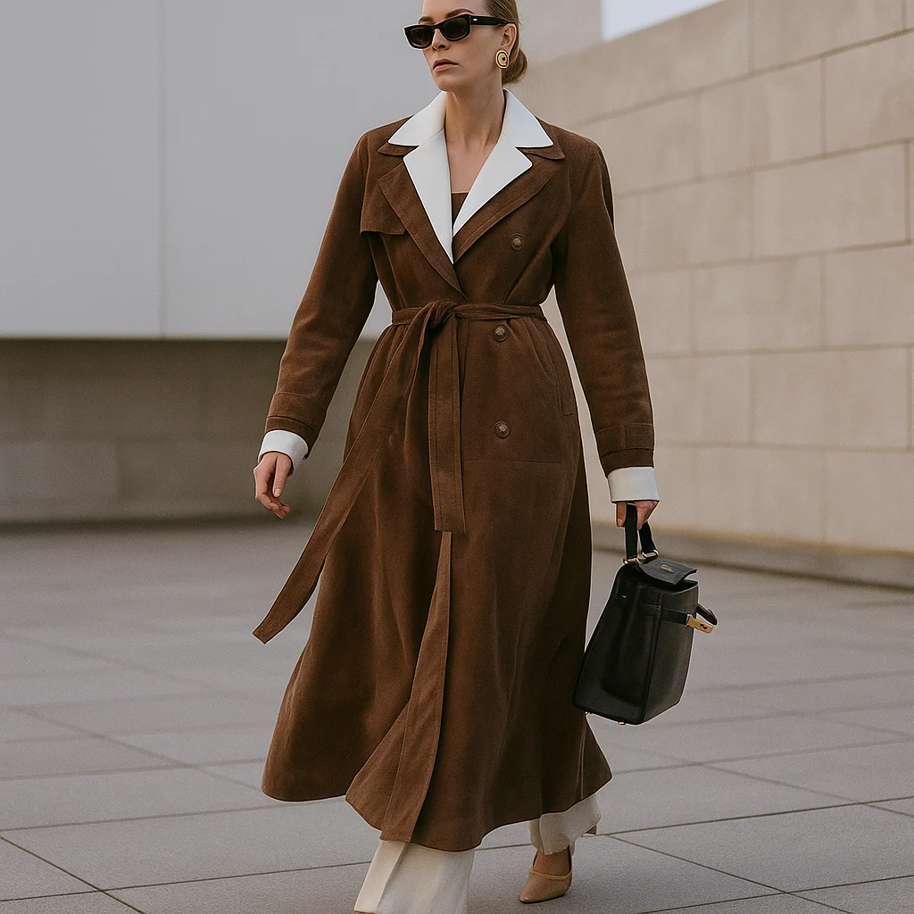 Bianca - Trench-Coat en Daim Élégant et Durable - Image 4