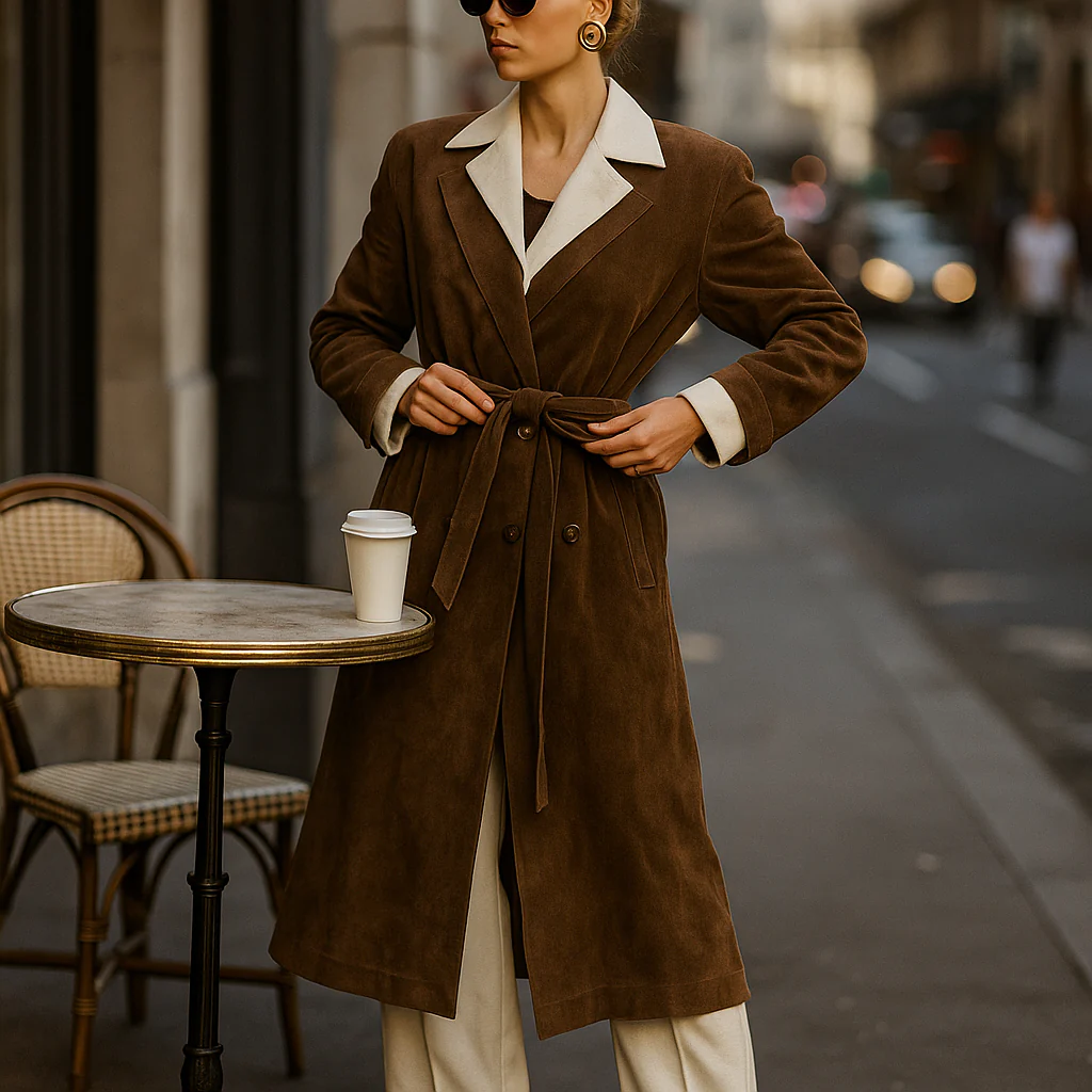 Bianca - Trench-Coat en Daim Élégant et Durable - Image 5