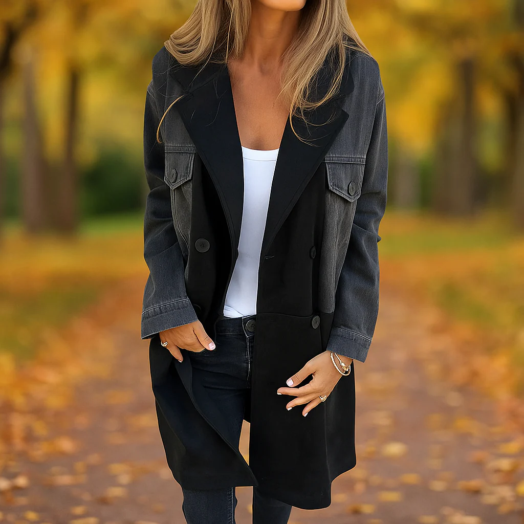Bonfilia Trench - Couture en denim - Style unique et durabilité - Image 2