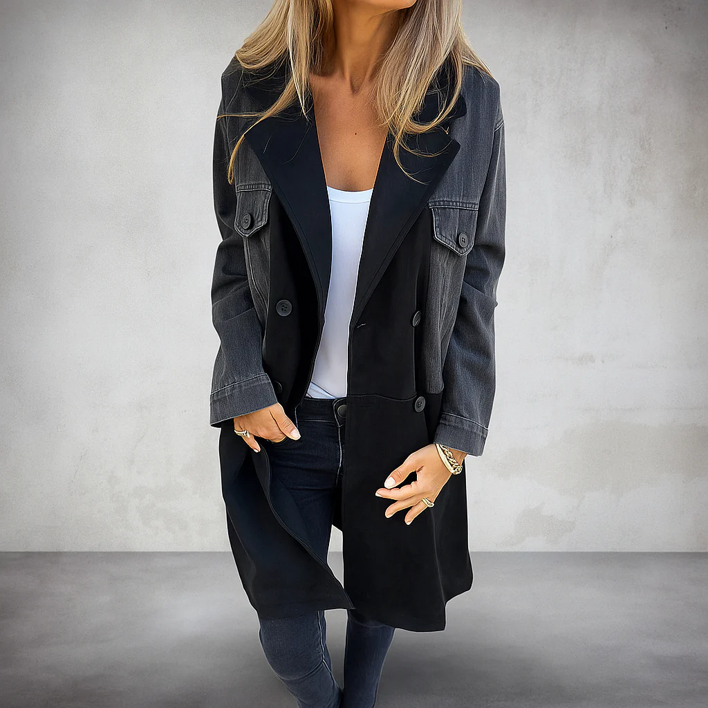 Bonfilia Trench - Couture en denim - Style unique et durabilité - Image 4