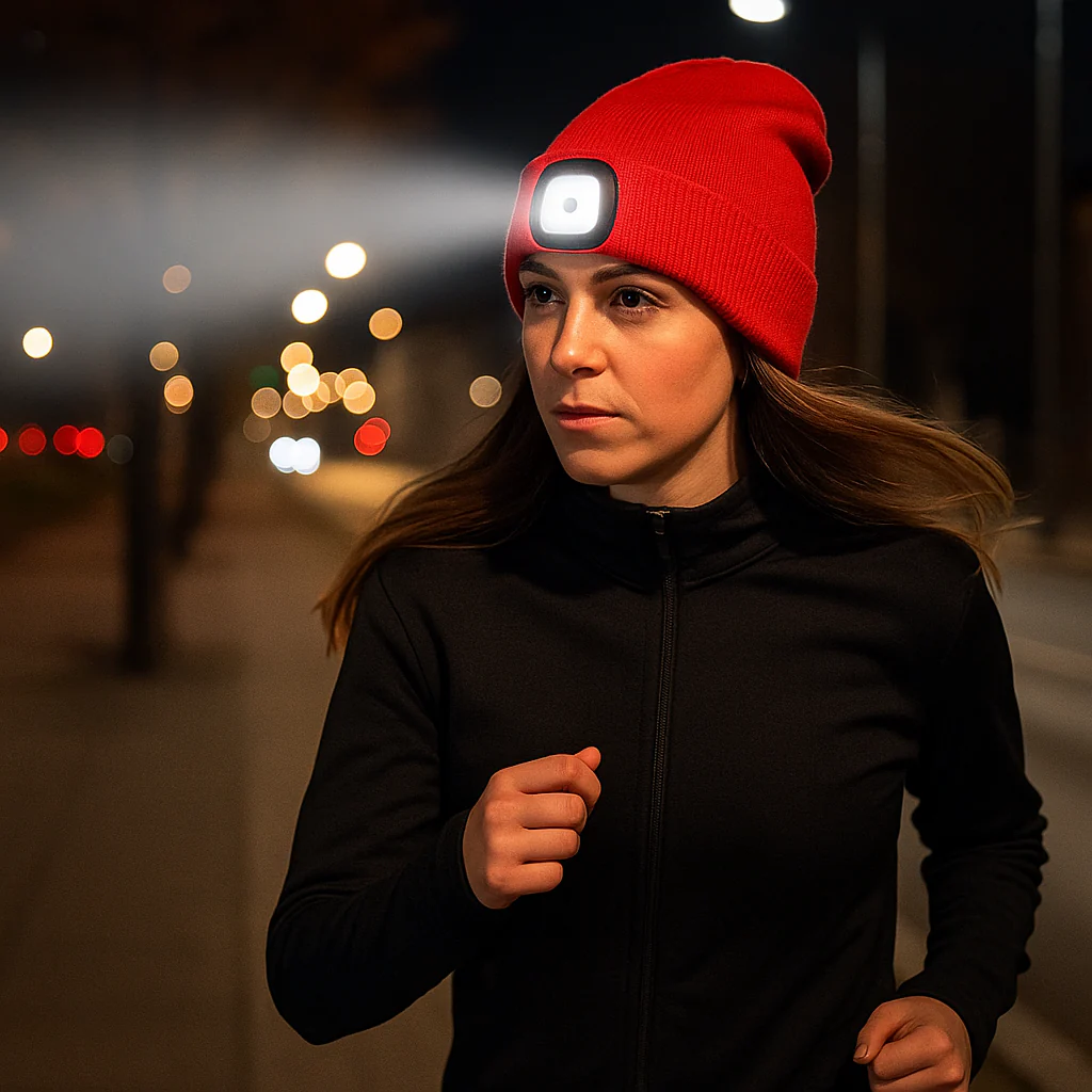 Bonnet LED Confortable avec Lampe Frontale Amovible - Image 4