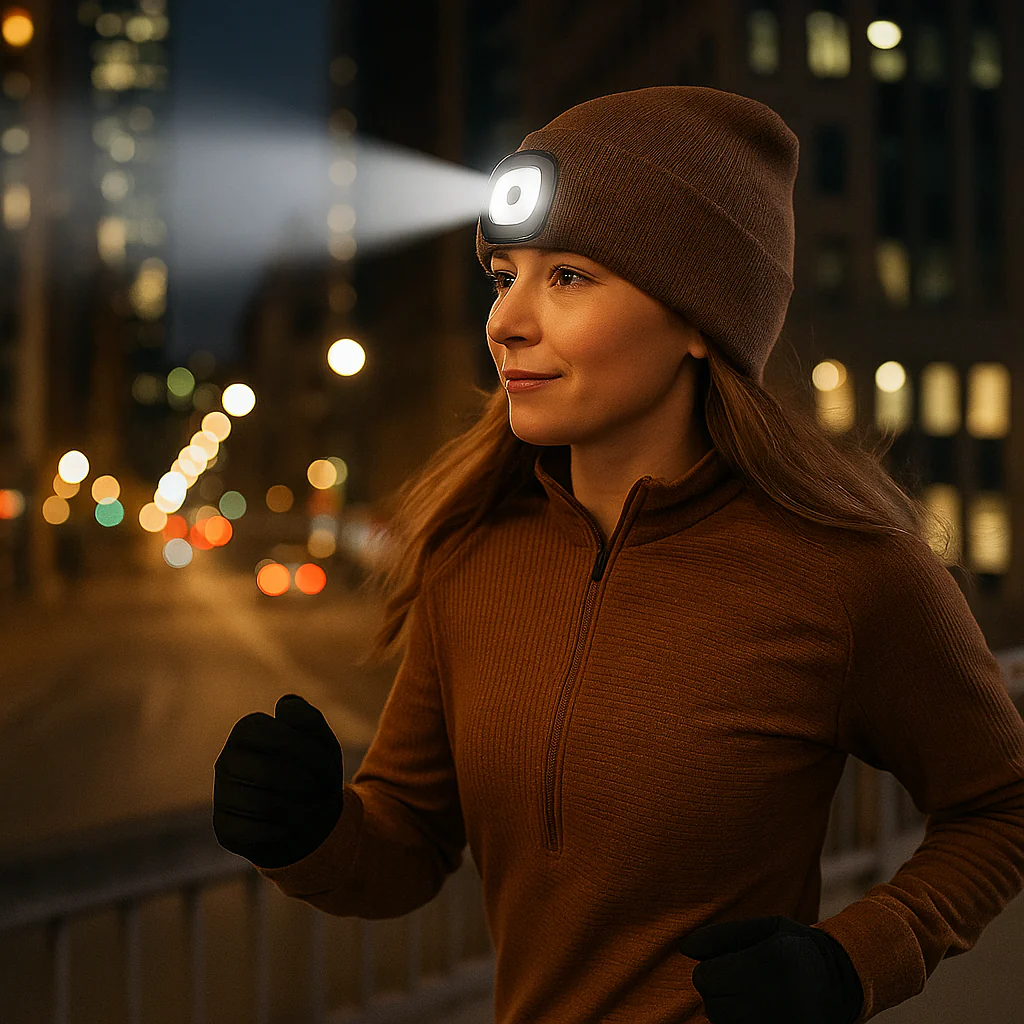 Bonnet LED Confortable avec Lampe Frontale Amovible - Image 8