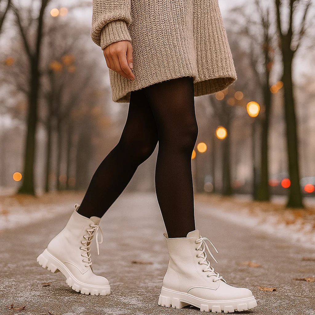 Bottes à Lacets Hautes Femme – Semelle Robuste - Image 3