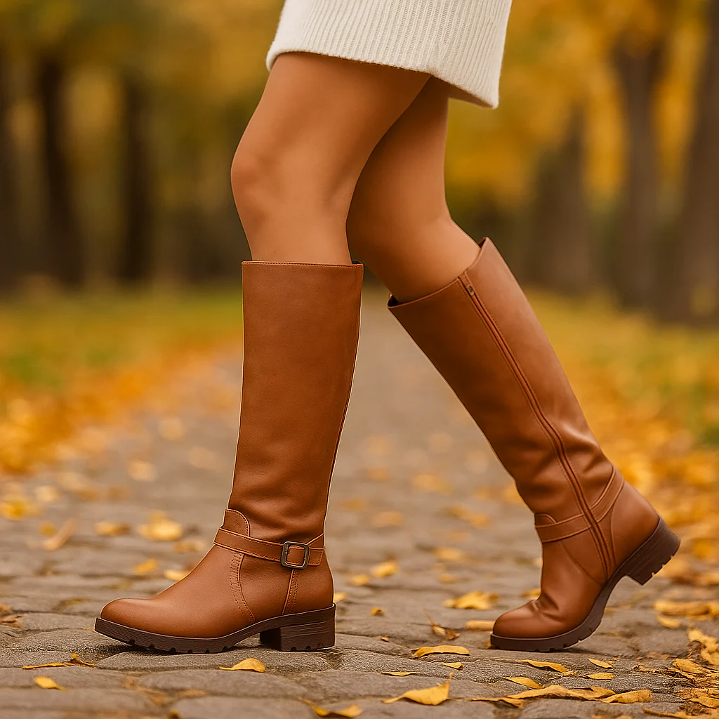 Bottes Cavalières Femme Élégantes – Hautes à Fermeture Latérale - Image 4