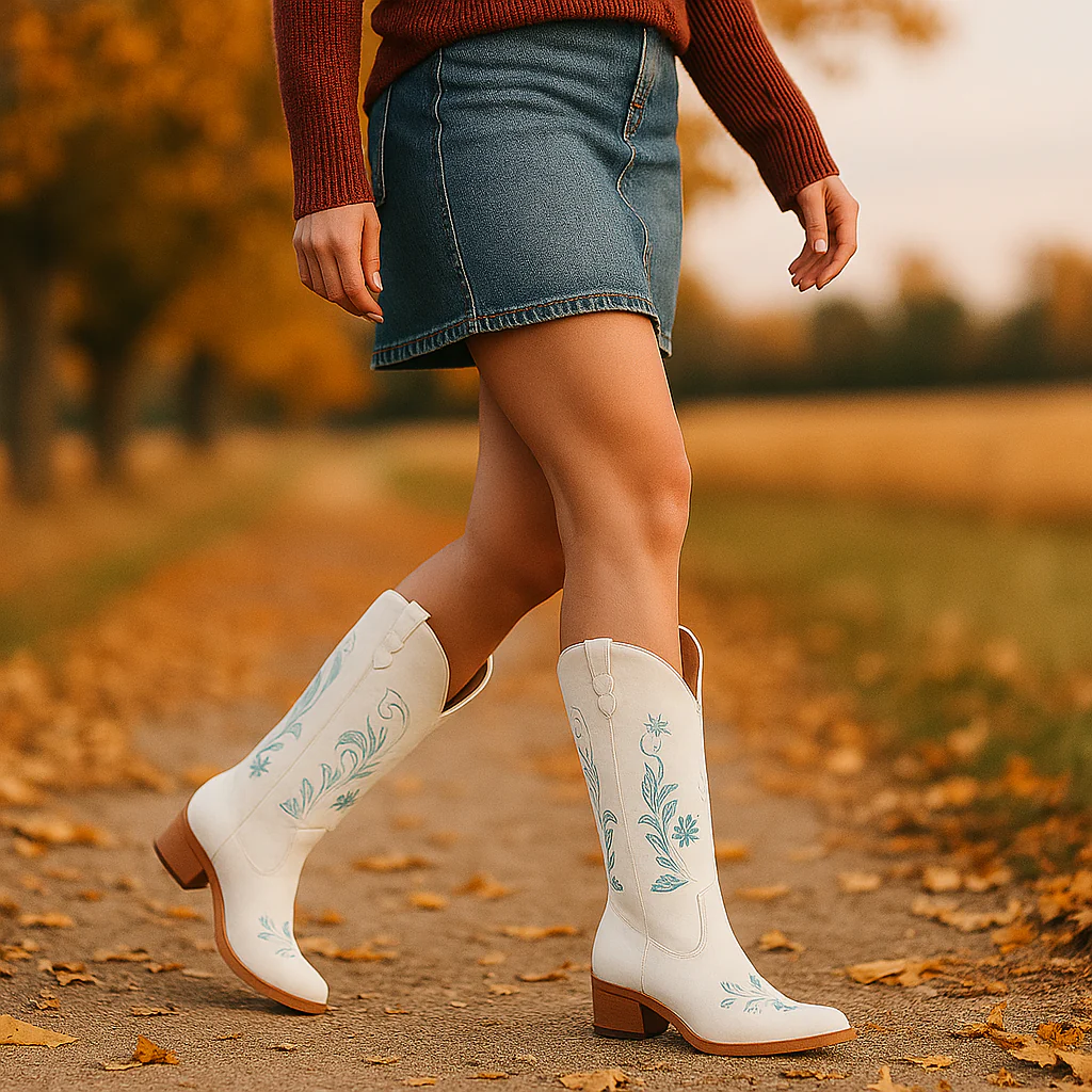 Bottes Cowboy Femme à Broderie Florale - Image 6