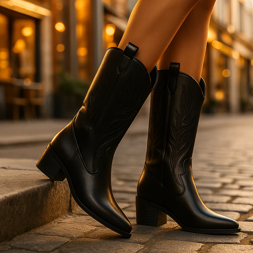 Bottes Cowboy Métalliques Femme Élégantes - Image 7