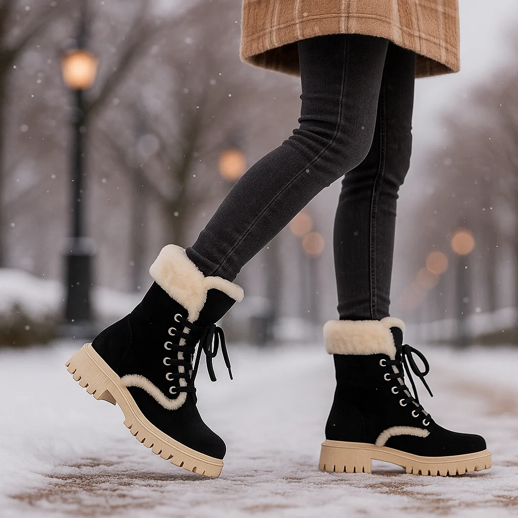 Bottes d’Hiver Femme – Chaudes et Antidérapantes - Image 5