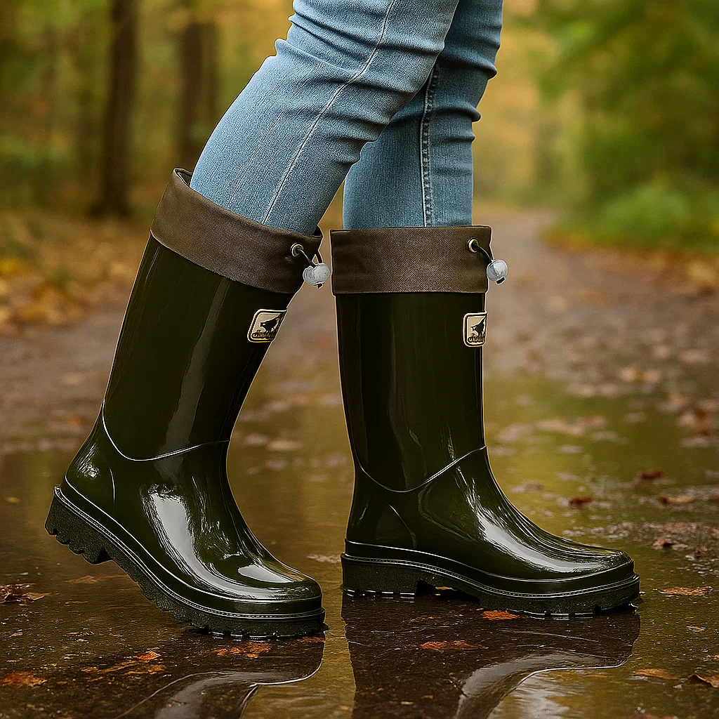 Bottes en Caoutchouc Imperméables – Laçage Ajustable et Confort - Image 5