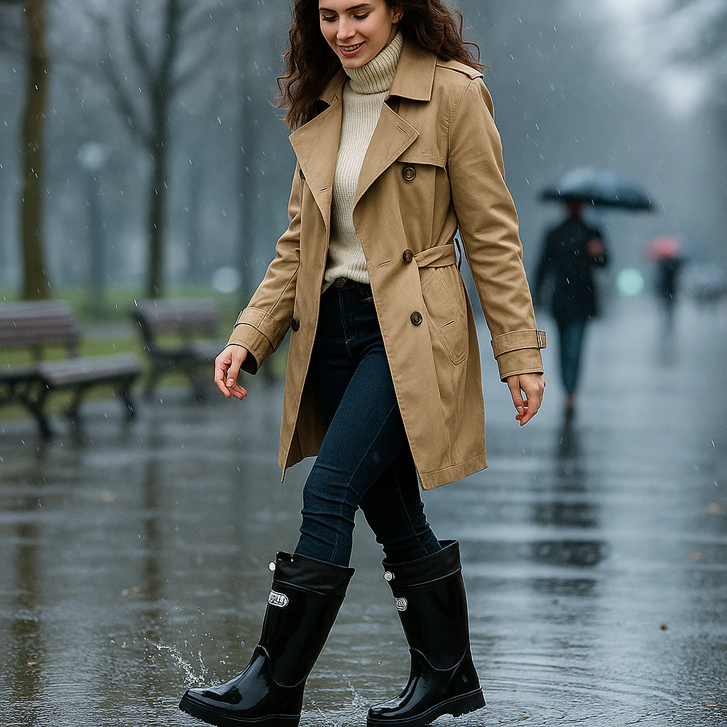 Bottes en Caoutchouc Imperméables – Laçage Ajustable et Confort - Image 6