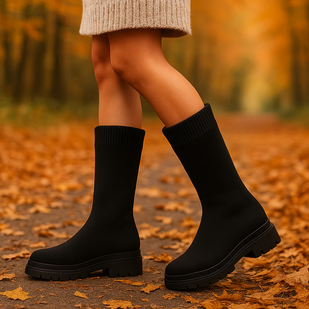 Bottes Femme – Talon Plat Confort & Élégance - Image 5