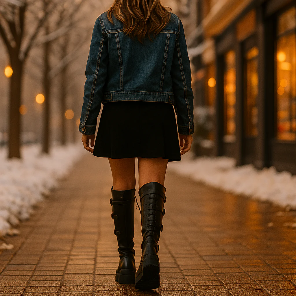 Bottes Hautes à Lacets Femme – Plateforme Tendance - Image 5