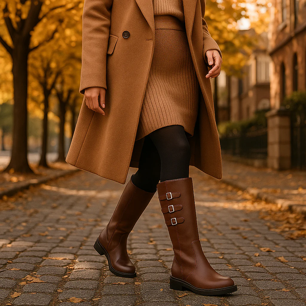 Bottes marron foncé coupe classique - Image 2