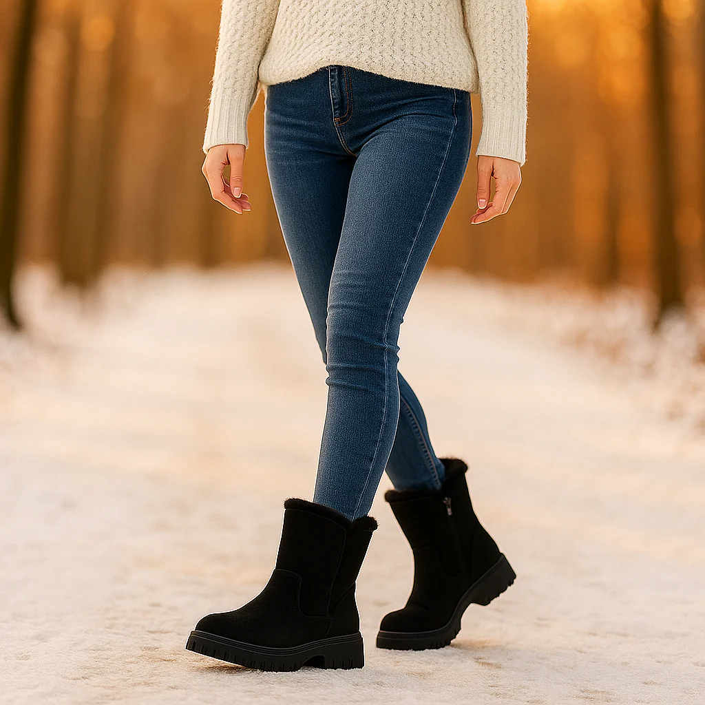 Bottes Mi-Mollet Femme en Suédine Douce - Image 3