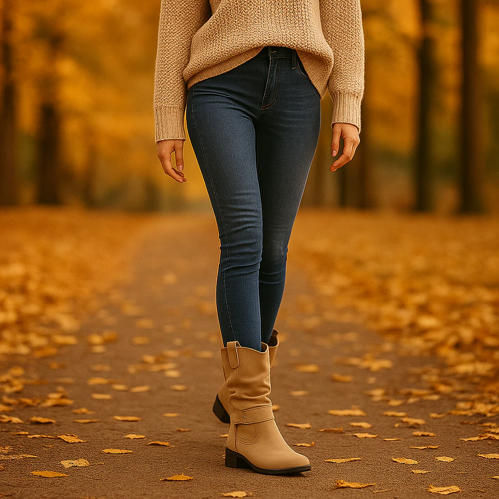 Bottes Mi-Mollet Femme Style Suède - Image 6