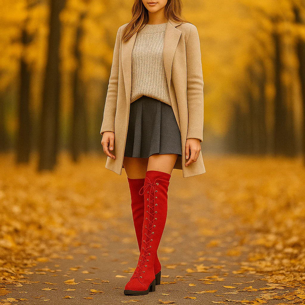 Bottes Cuissardes Overknee à Lacets – Style Élégant et Mode Femme - Image 8