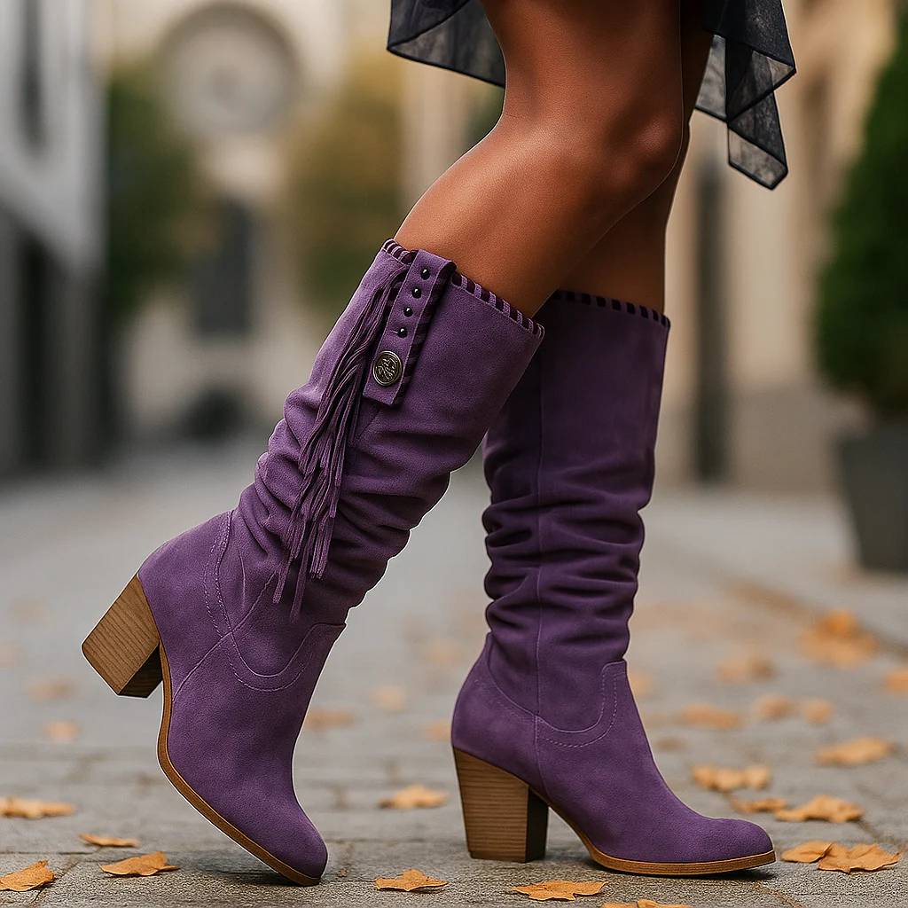 Bottes Western Femme à Franges Élégantes - Image 2