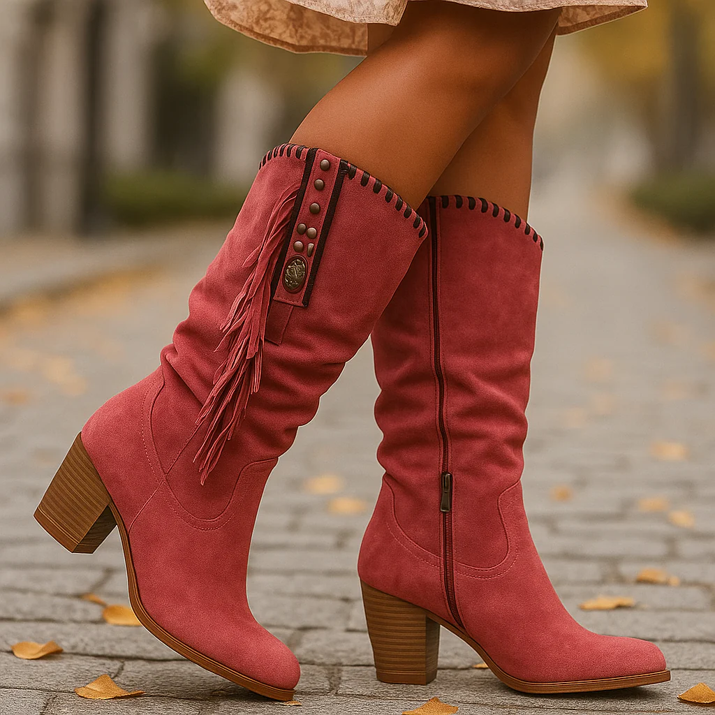 Bottes Western Femme à Franges Élégantes - Image 4