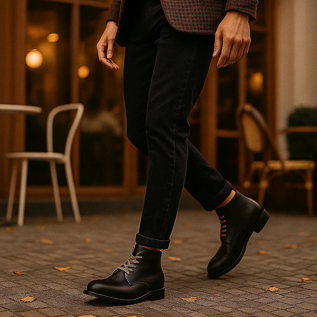 Bottines Classiques Homme Cuir Synthétique Durable - Image 3