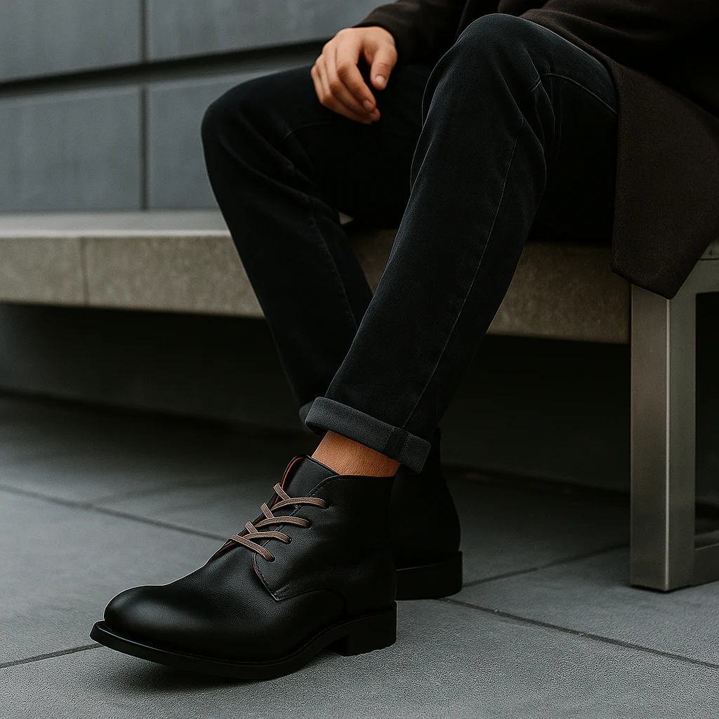 Bottines Classiques Homme Cuir Synthétique Durable - Image 4