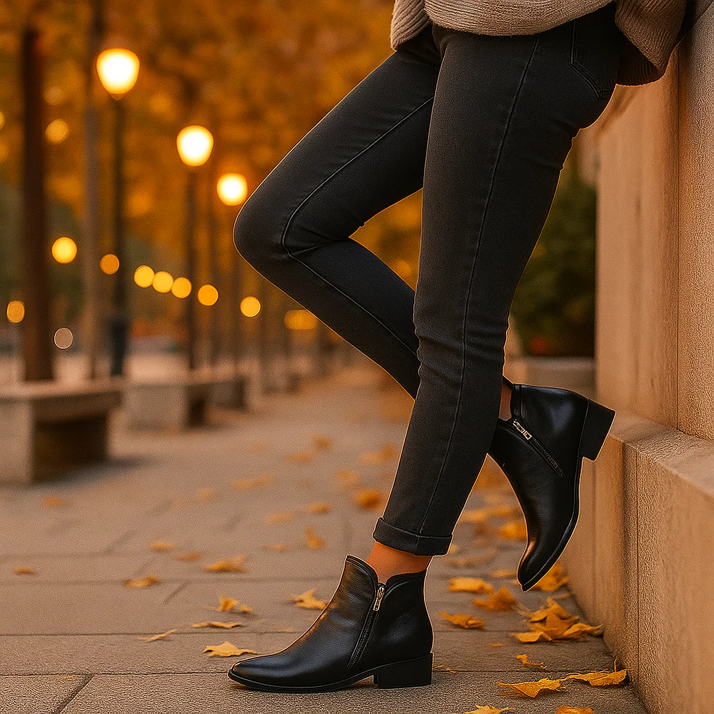 Bottines Confort Chaudes Femme Cuir Synthétique Moderne - Image 9