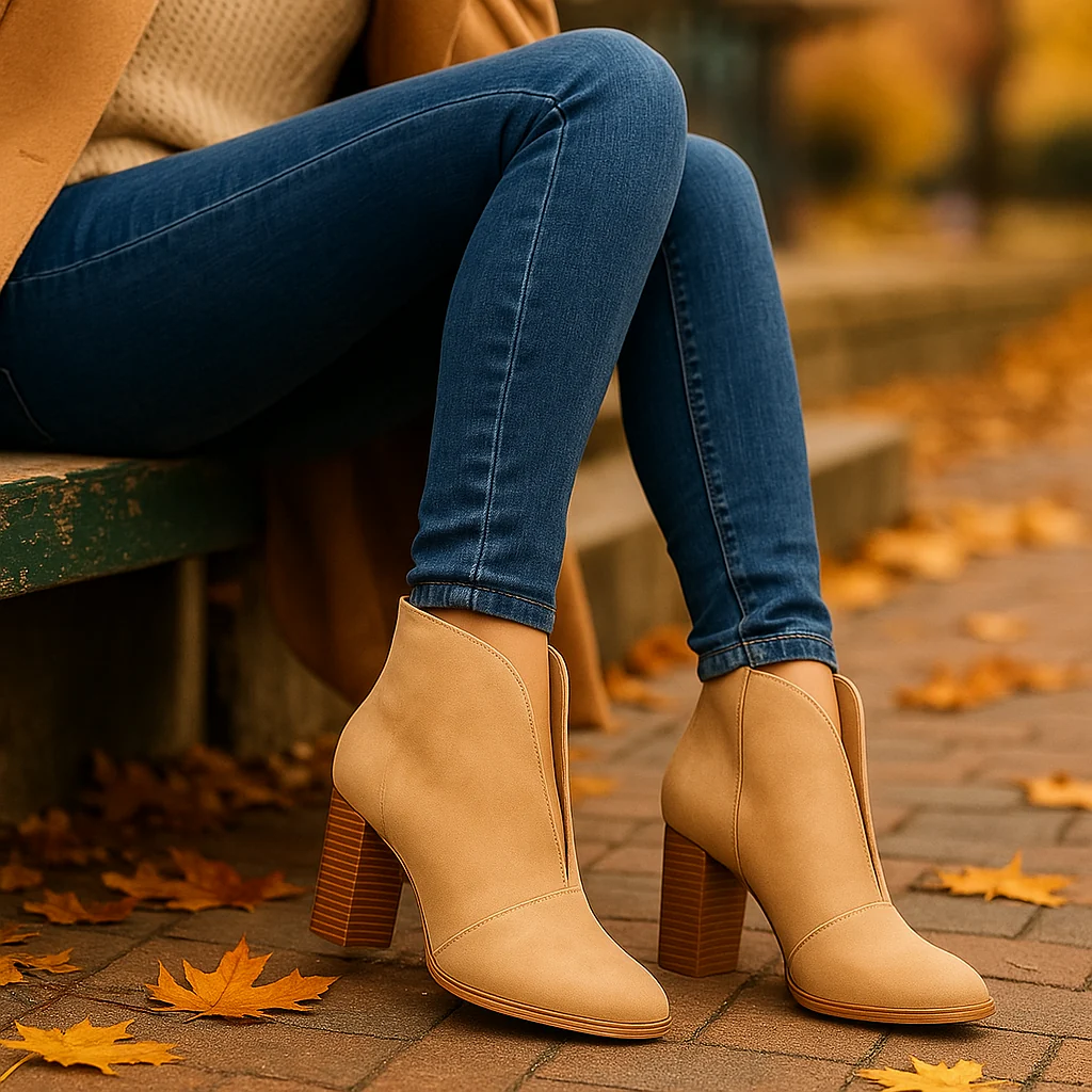 Bottines Femme à Talon Chunky – Style Élégant et Confort - Image 8