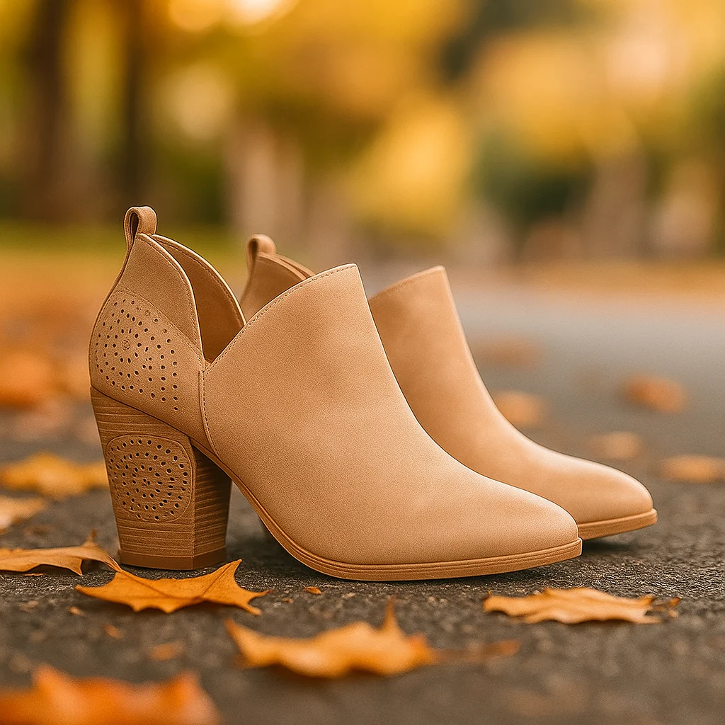 Bottines Femme à Talons – Design Croisé Perforé - Image 3