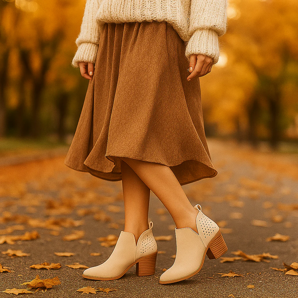 Bottines Femme à Talons – Design Croisé Perforé - Image 6