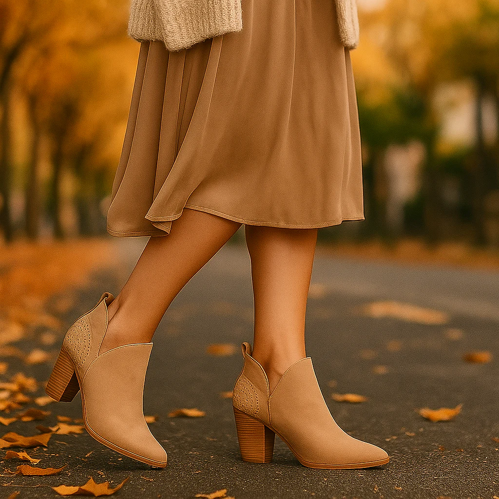 Bottines Femme à Talons – Design Croisé Perforé - Image 7