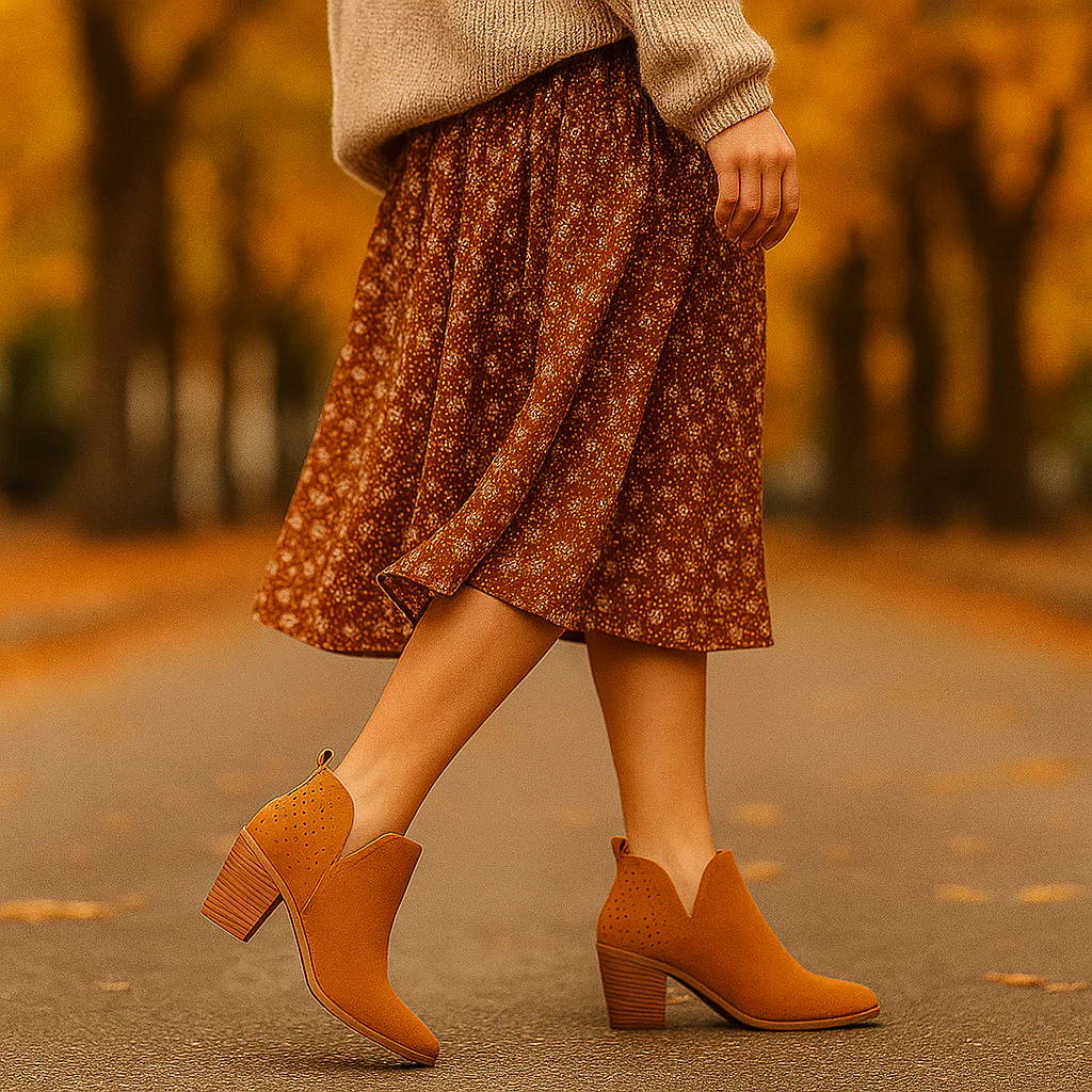 Bottines Femme à Talons – Design Croisé Perforé - Image 8
