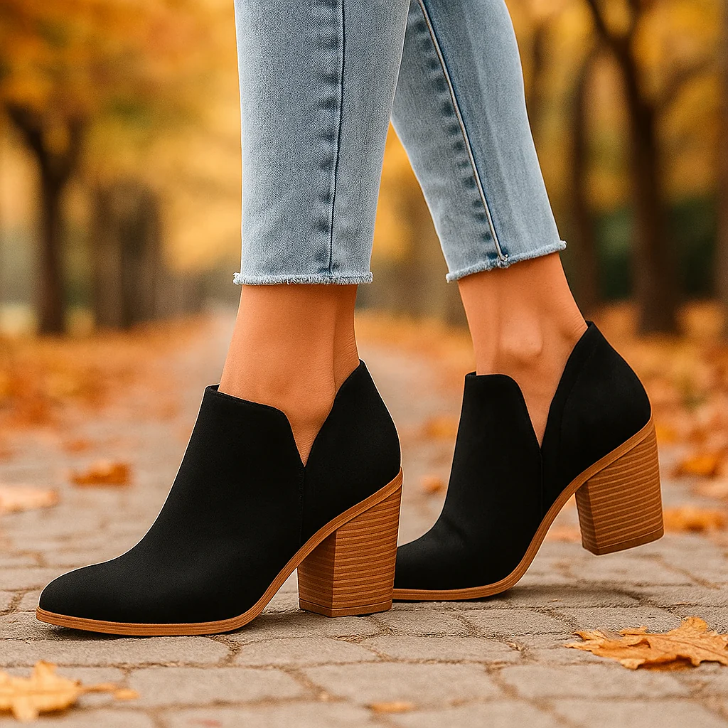 Bottines Femme Élégantes à Talon Bas - Image 4