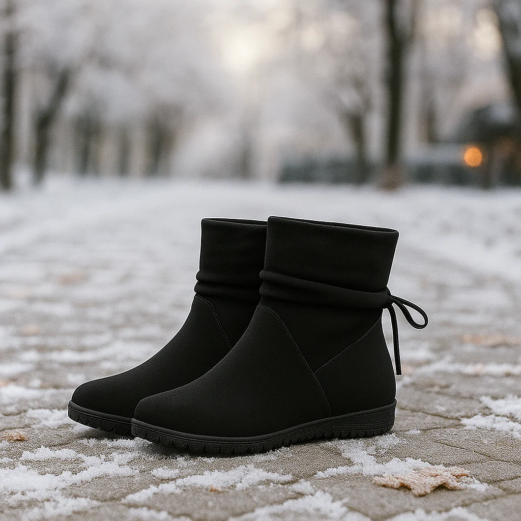 Bottines Femme en Suède à Lacets – Semelle Antidérapante Hiver - Image 2