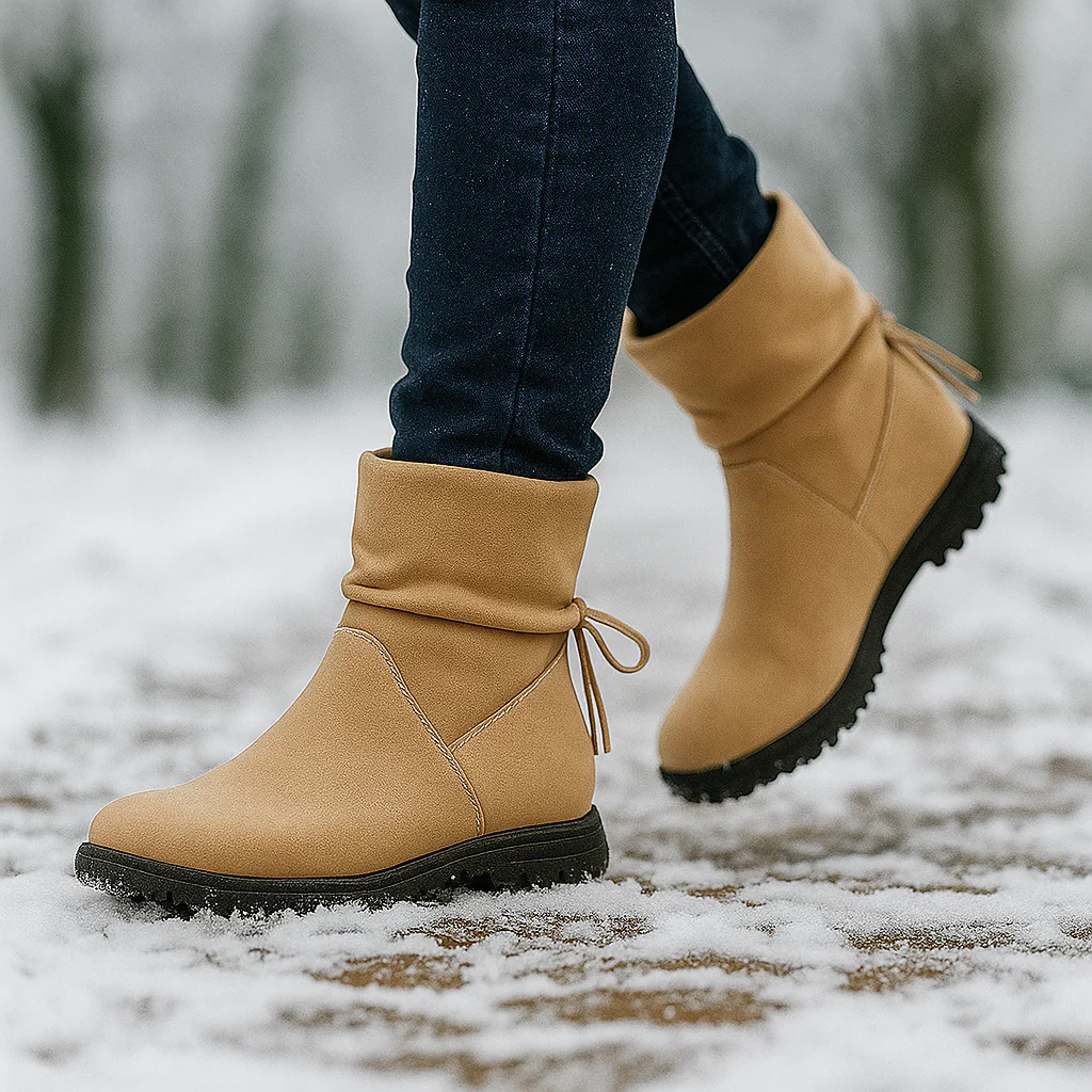 Bottines Femme en Suède à Lacets – Semelle Antidérapante Hiver - Image 3