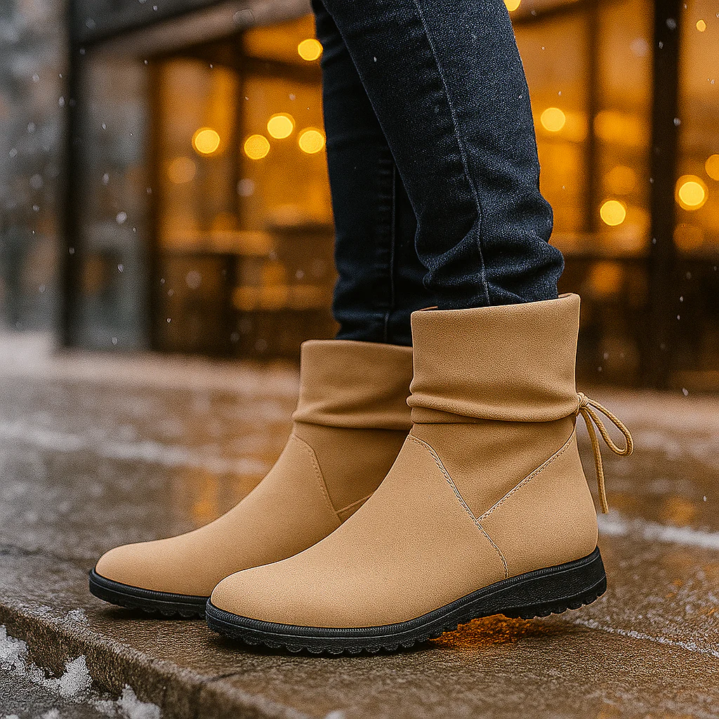 Bottines Femme en Suède à Lacets – Semelle Antidérapante Hiver - Image 4